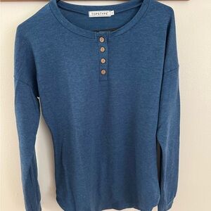 Women's Blue Long Sleeve Tee